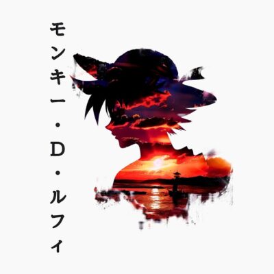 Silueta de Rey de los Piratas al atardecer