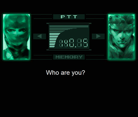 Imagen de Snake hablando con un desconocido por Codec en el juego Metal Gear Solid.