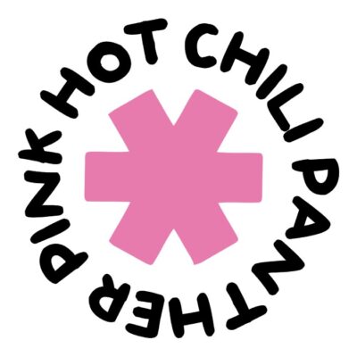 Pink hot chili panther, comic. Fondo claro.