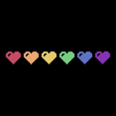 Rainbow Pixel Hearts