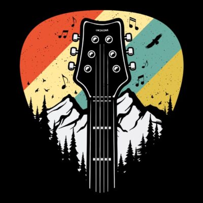 Forest Guitar Pick - Retro