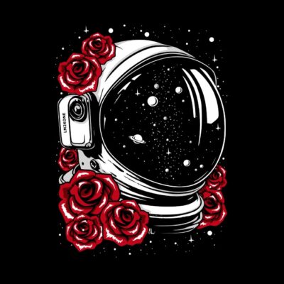 Astronaut helmet of roses