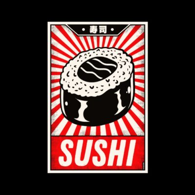 Retro Sushi Vintage Poster