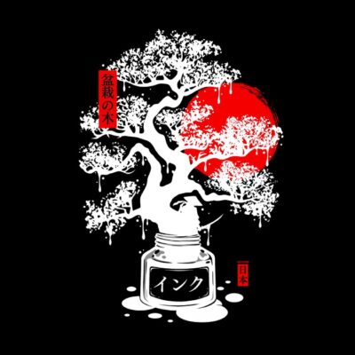 White Bonsai Japanese Ink