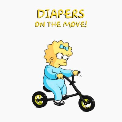 Hermana pequeña dibujos animados, montando en bici, frase en inglés