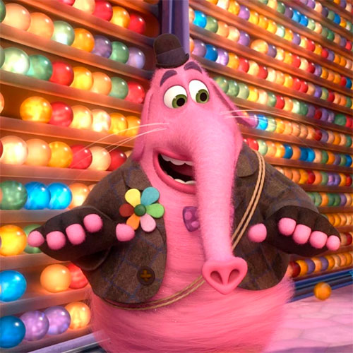 Imagen de bing bong en la película del revés.