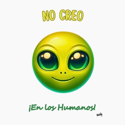 Emoji Extraterrestre: No creo en los humanos