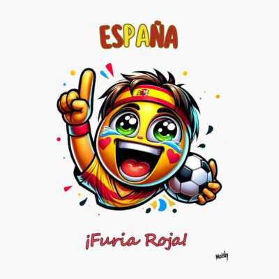 Emoji futbolista de la selección: furia roja