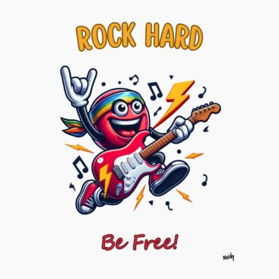 Rockea duro: Sé libre. Guitarra rockera.