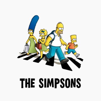 Familia americana dibujos animados en Abbey Road