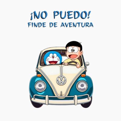 Gato y niño anime de finde de aventura en su coche