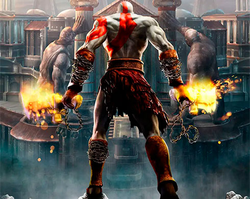 Imagen de la portada del juego God of War II.