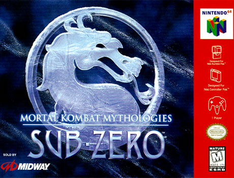 Imagen de la porta del juego Mortal Kombat Mythologies para Nintendo 64.