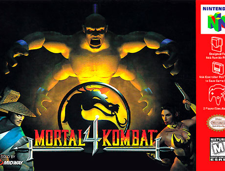 Imagen de la portada del juego Mortal Kombat 4 para Nintendo 64.