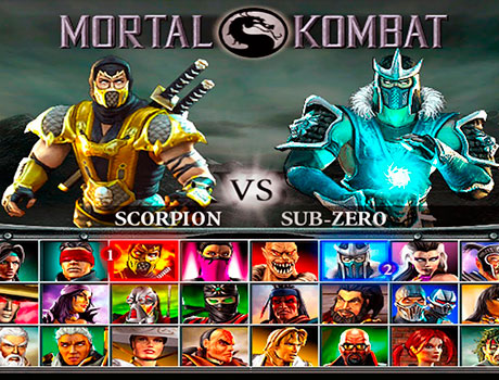 Imagen de la pantalla de selección de personaje en el juego Mortal Kombat: Deception.