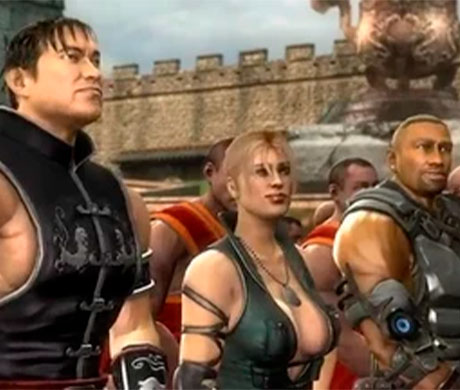Imagen de historia de Kung Lao, Sonya Blade, Jax y Jonny Cage en el juego Mortal Kombat 9.
