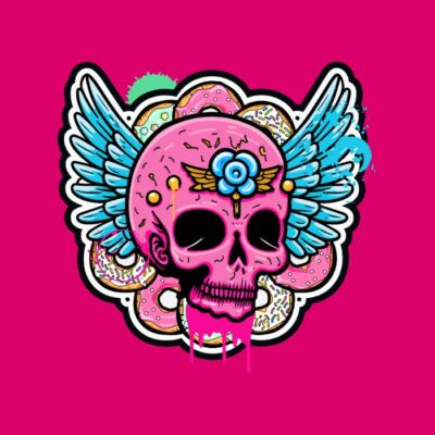 Cool Winged Sugar Skull Illustration