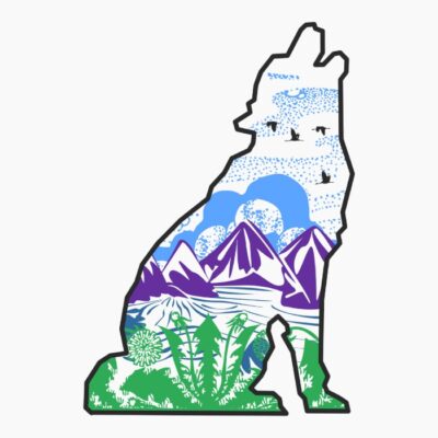 wild wolf illustration