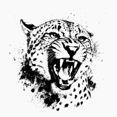 Vintage cheetah animal