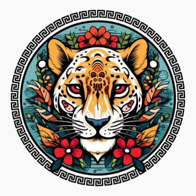 Mexican style feline leopard