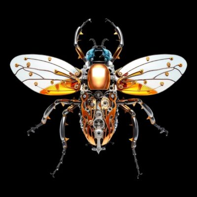 grunge vintage steampunk insect