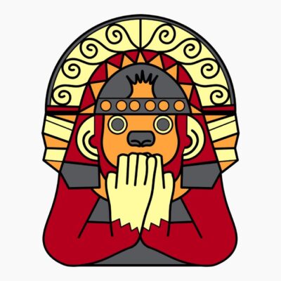 Aztec Maya monkey illustration