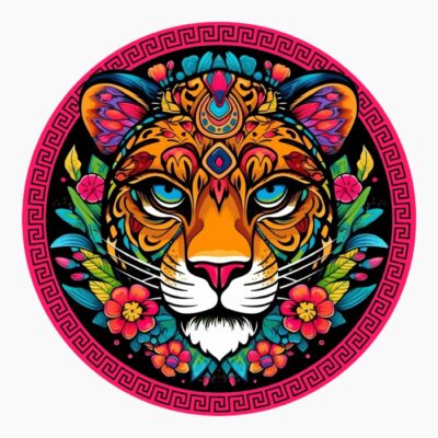 02 Mexican Chupacabra Animal Face Eating Traditional Taco Food Illustration