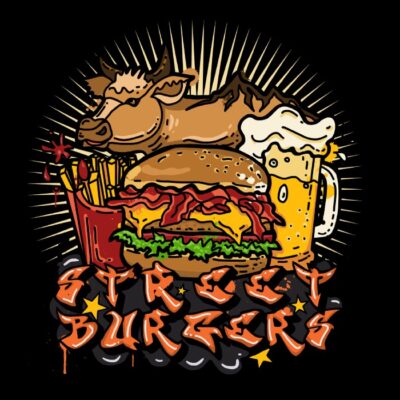 01 STREET BURGERS graffitti street style tee