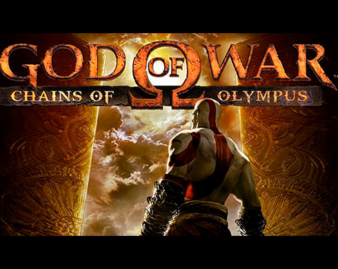 Imagen de la portada del juego God of War: Chains of Olympus.