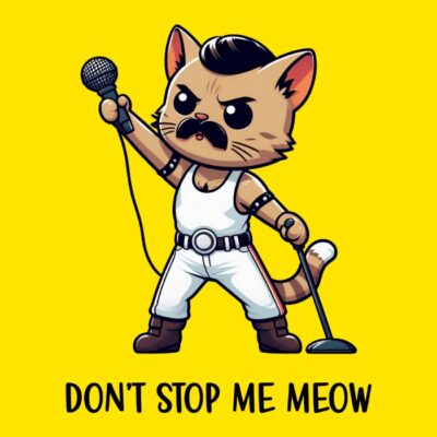 Don't stop me meow. Fondo claro.