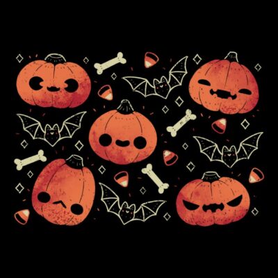 Cute smiling Halloween Pumpkins