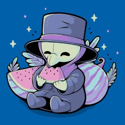 Cute Plague Doctor with Watermelon