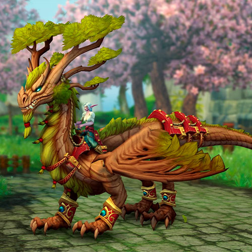Imagen de una montura en el juego world of warcraft.