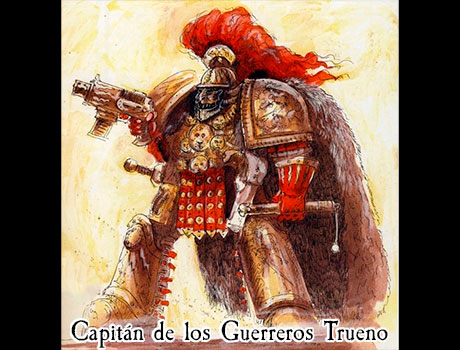 Imagen de una ilustración de un Capitán de los Guerreros Trueno.