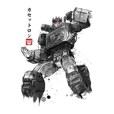 Microcassette recorder sumi-e