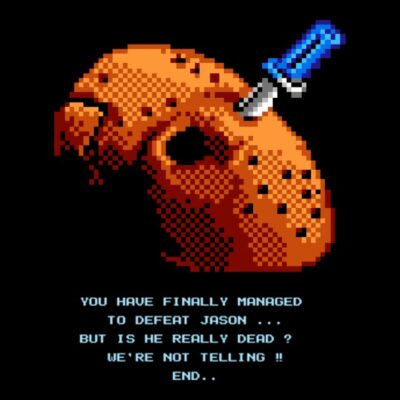 Jason defeated  sobre negro