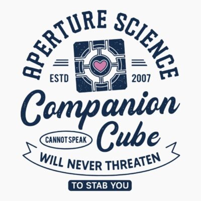 Companion Cube Grunge Crest