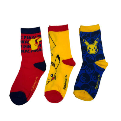Pack 3 Calcetines Infantiles Pokemon Nintendo Pikachu regalo original 2