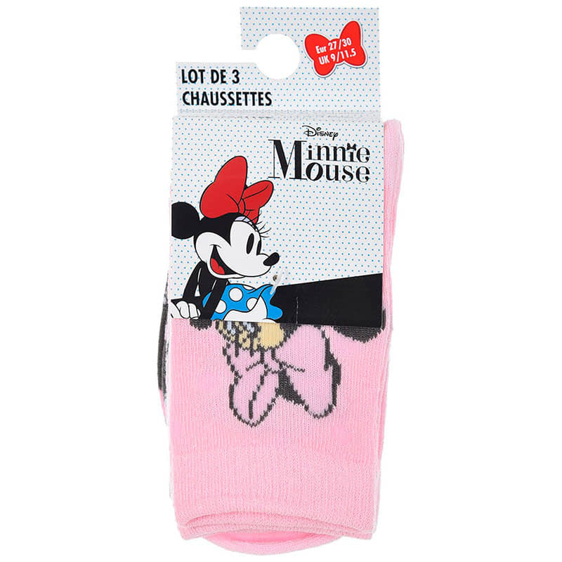 Pack 3 calcetines infantiles minnie mouse