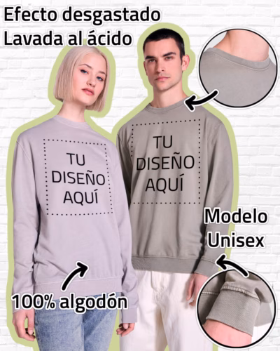 Sudadera Lavada al Ácido Unisex