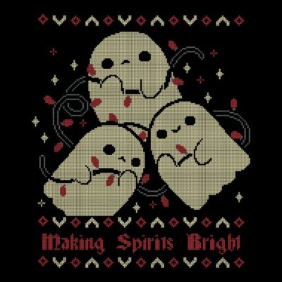 Cute Ghosts Making Spirits Bright UGLY CHRISTMAS