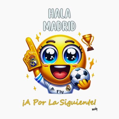 Emoji del madrid, celebrando otra victoria