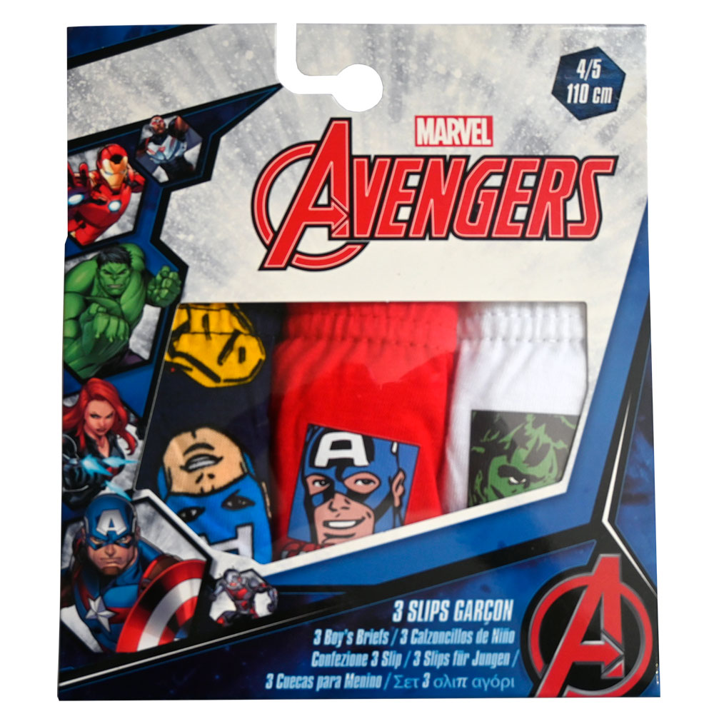 Pack de 3 slips niño avengers disney los vengadores regalo original