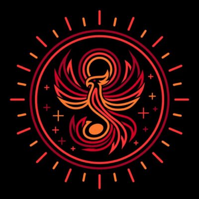Minimal phoenix bird
