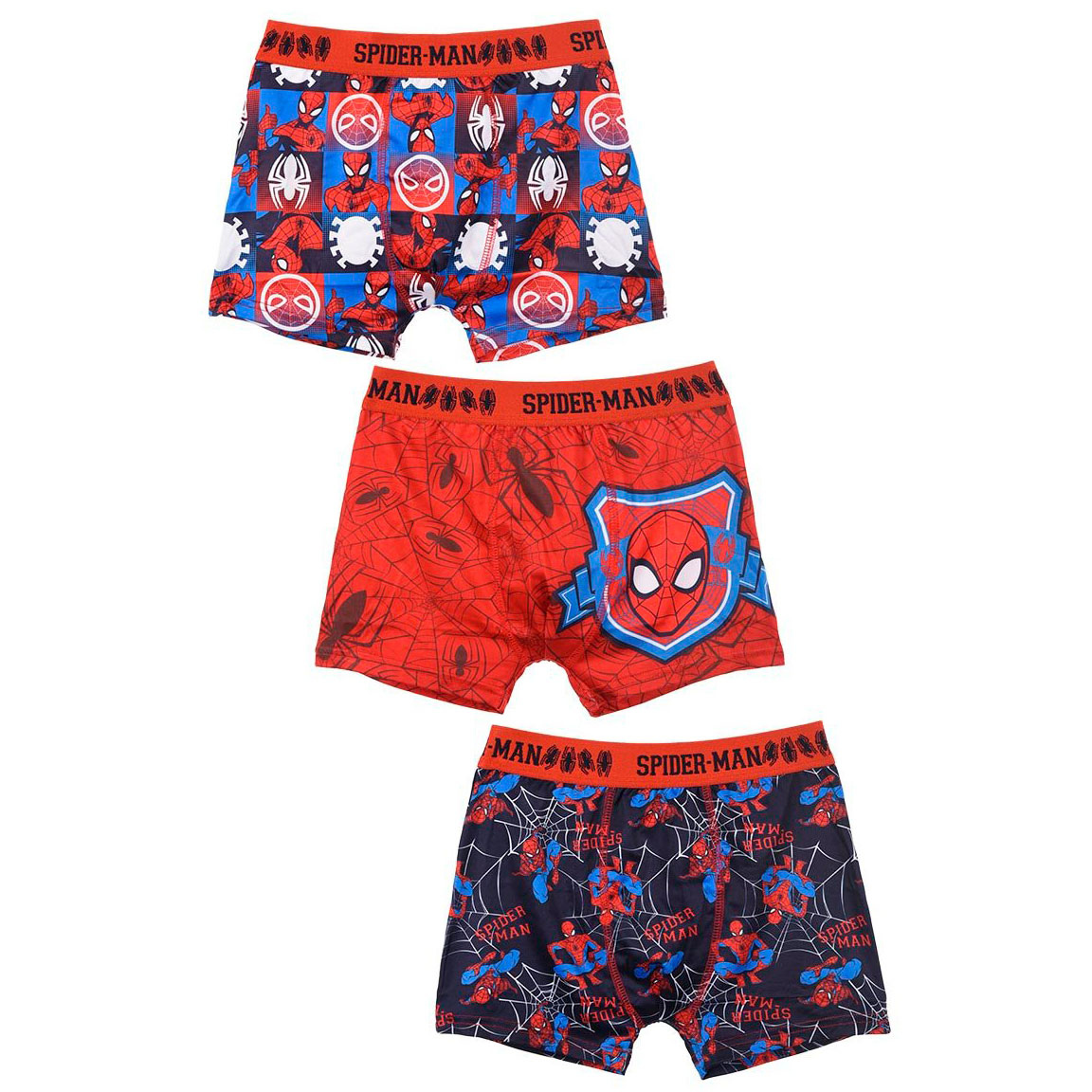 Pack de 3 boxers niño spiderman disney hombre araña regalo original 1