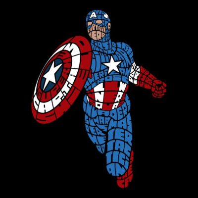 Capitán América en caligrafía