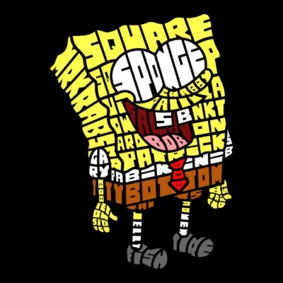 Bob Esponja en caligrafía