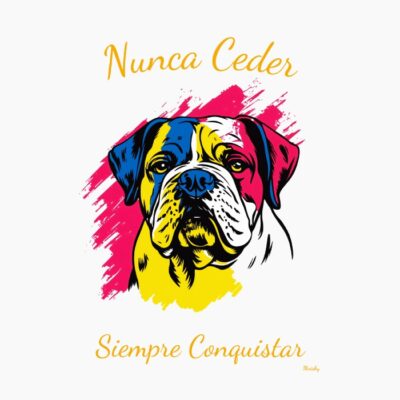 Bulldog Inglés, estilo pop art, retro, vintage