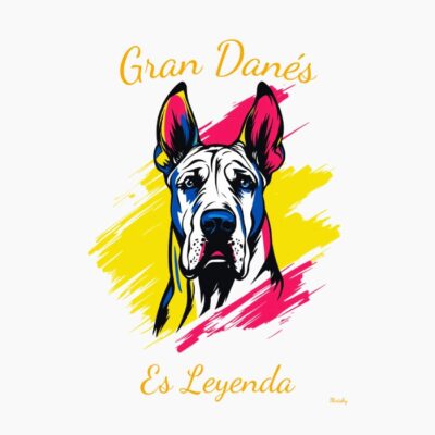 Gran Danés, en estilo pop art retro, vintage