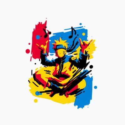 Ninja famoso, pop art colorido, vibra de neon